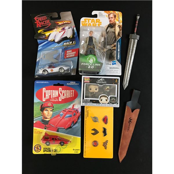 MIXED LOT OF TOYS INCLUDING STAR WARS AND HOT WHEELS