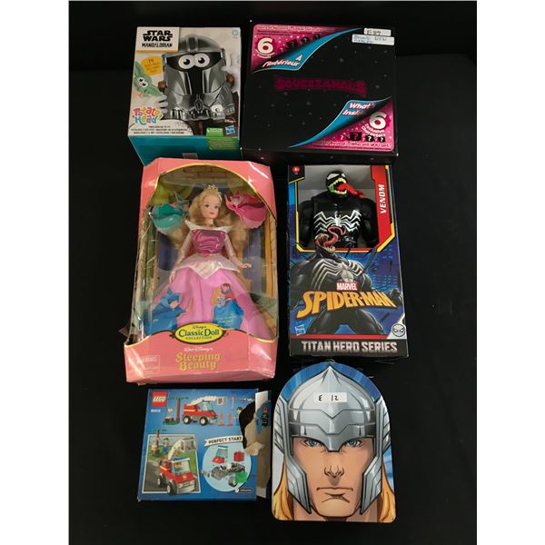 MIXED LOT OF TOYS INCLUDING VENOM IN ORIGINAL PACKAGING