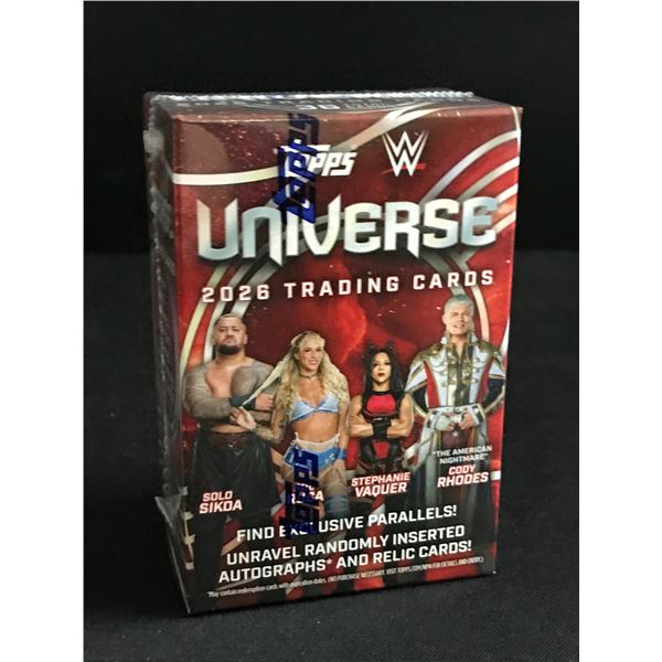 2026 TOPPS WWE UNIVERSE SEALED TRADING CARD BOX LOOK FOR AUTOS AND RELICS