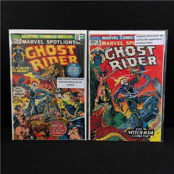 LOT OF 2 MARVEL SPOTLIGHT ON GHOST RIDER COMICS #8 - #9 - MARVEL COMICS