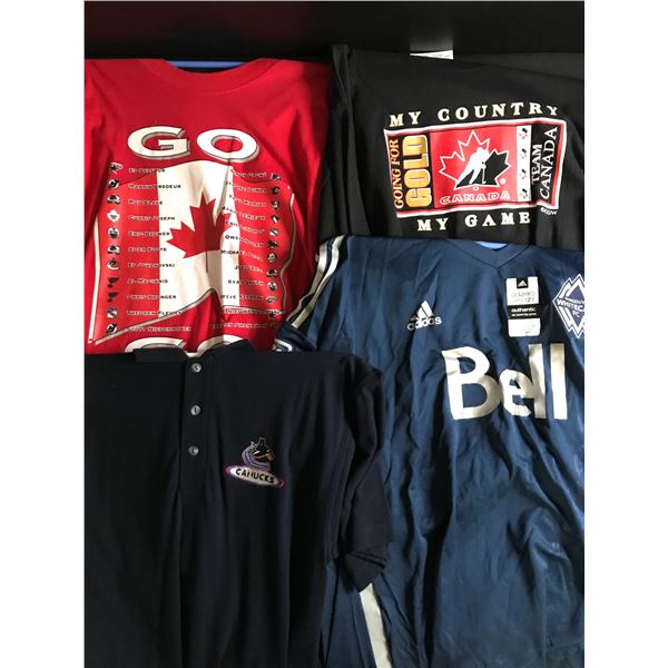 VINTAGE 2002 TEAM CANADA GOLD T SHIRT LOT
