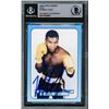 Image 1 : 1990 LIVING LEGENDS BLUE MIKE TYSON SIGNED TRADING CARD - BECKETT ENCAPSULATED