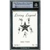 Image 2 : 1990 LIVING LEGENDS BLUE MIKE TYSON SIGNED TRADING CARD - BECKETT ENCAPSULATED