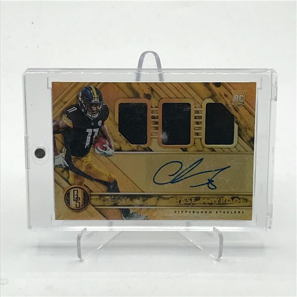 2020 PANINI GOLD STANDARD FOOTBALL CHASE CLAYPOOL SIGNED TRIPLE PATCH ROOKIE TRADING CARD 36/99
