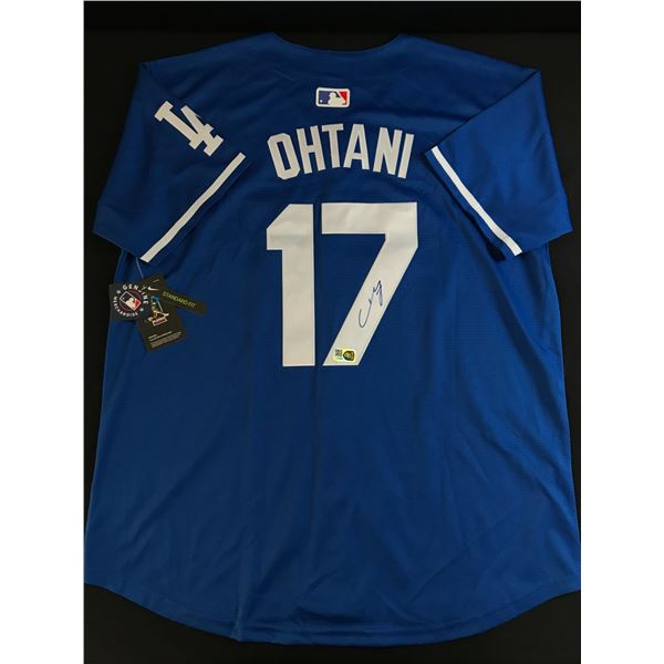 SHOHEI OHTANI SIGNED LOS ANGELES DODGERS CUSTOM BASEBALL JERSEY - ELITE COA