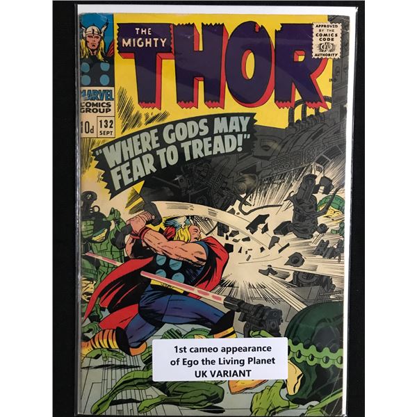 THE MIGHTY THOR #132 UK VARIANT - MARVEL COMICS
