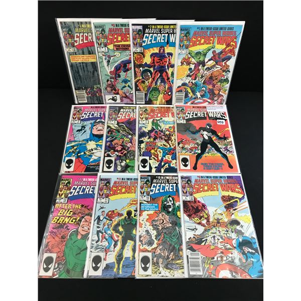 LOT OF 12 MARVEL SUPER HEROES SECRET WARS #1 - #12 OF A 12 SERIES RUN - MARVEL COMICS