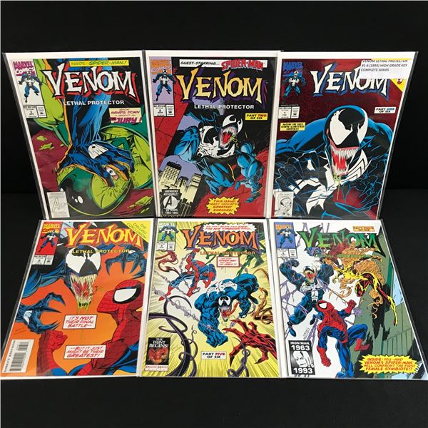 LOT OF 6 VENOM LETHAL PROTECTOR COMICS #1 - #6 OF A 6 PART SERIES - MARVEL COMICS