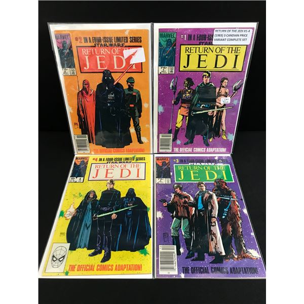 LOT OF 4 RETURN OF THE JEDI COMICS #1 - #4 OF A 4 PART SERIES (1983) - MARVEL COMICS