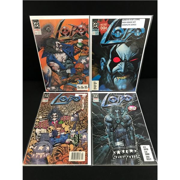 LOT OF 4 LOBO COMICS #1 - #4 OF A 4 PART SERIES (1990) - DC COMICS