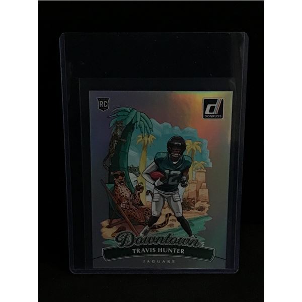 2025 PANINI DONRUSS FOOTBALL TRAVIS HUNTER DOWNTOWN ROOKIE TRADING CARD JUMBO