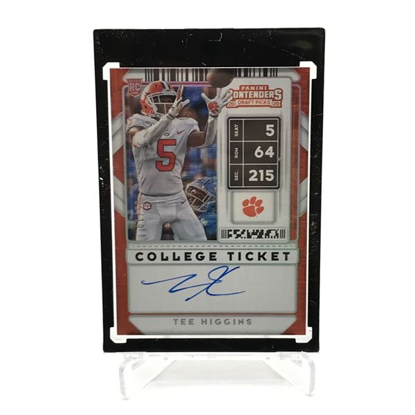 2020 PANINI CONTENDERS DRAFT PICKS TEE HIGGINS SIGNED COLLEGE TICKET ROOKIE TRADING CARD