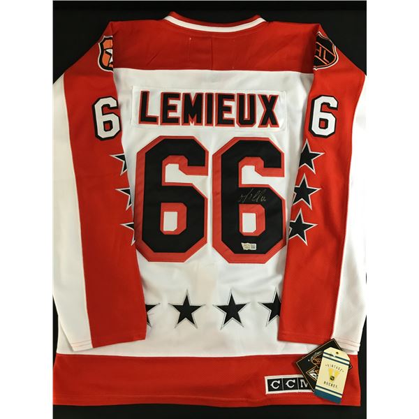 MARIO LEMIEUX SIGNED WALES ALL STAR CUSTOM HOCKEY JERSEY - ACE COA