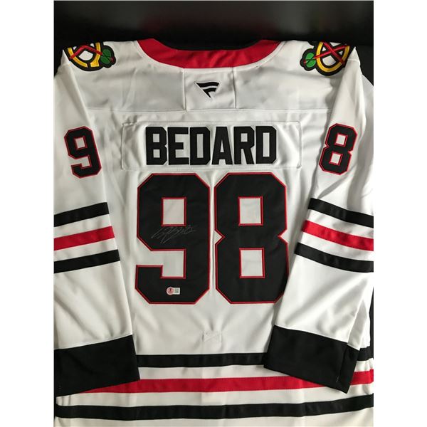 CONNOR BEDARD SIGNED CHICAGO BLACKHAWKS JERSEY - BECKETT COA