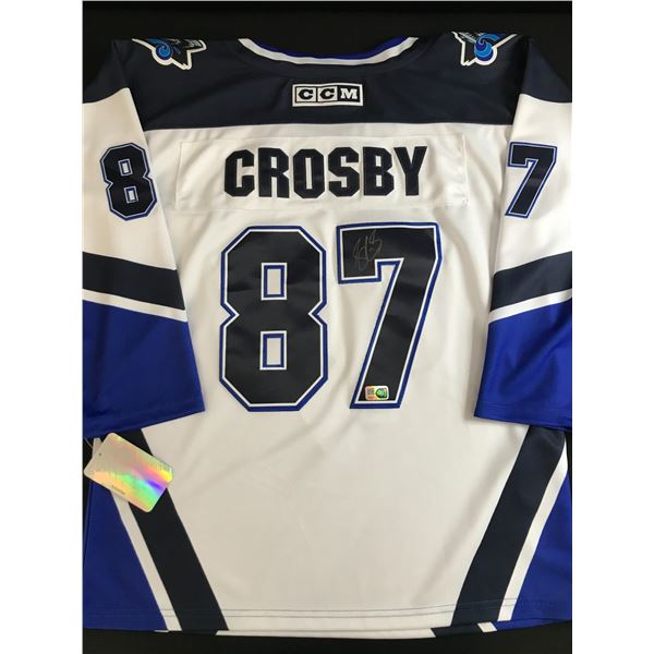 SIDNEY CROSBY SIGNED RIMOUSKI OCEANIC CUSTOM HOCKEY JERSEY - ELITE COA