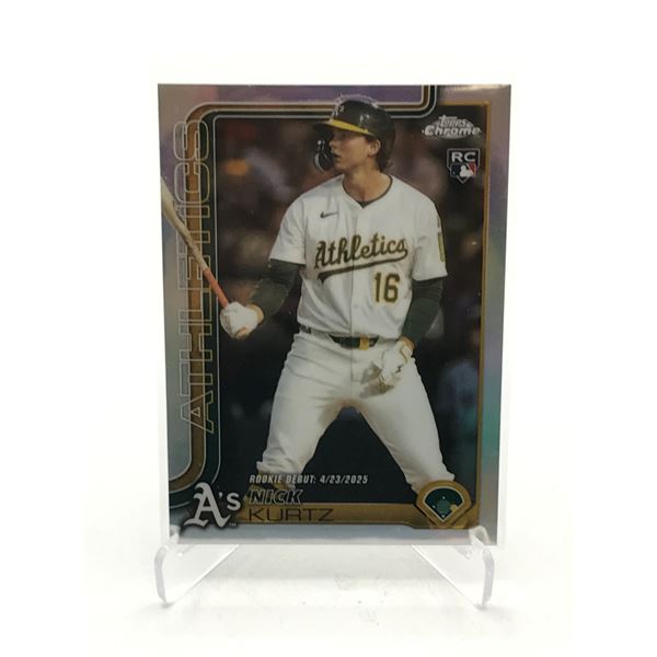 TOPPS CHROME NICK KURTZ ROOKIE BASEBALL TRADING CARD