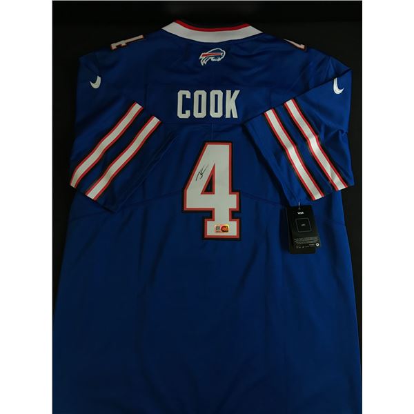 JAMES COOK SIGNED BUFFALO BILLS CUSTOM FOOTBALLJERSEY - ELITE COA