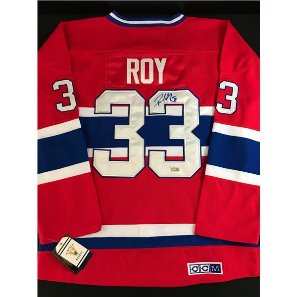 PATRICK ROY SIGNED MONTREAL CANADIENS CUSTOM HOCKEY JERSEY - ACE COA