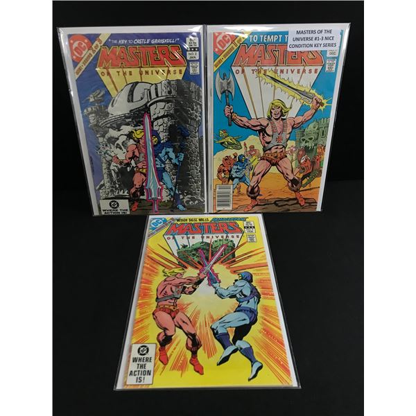 LOT OF 3 MASTERS OF THE UNIVERSE COMICS #1 - #3 - DC COMICS