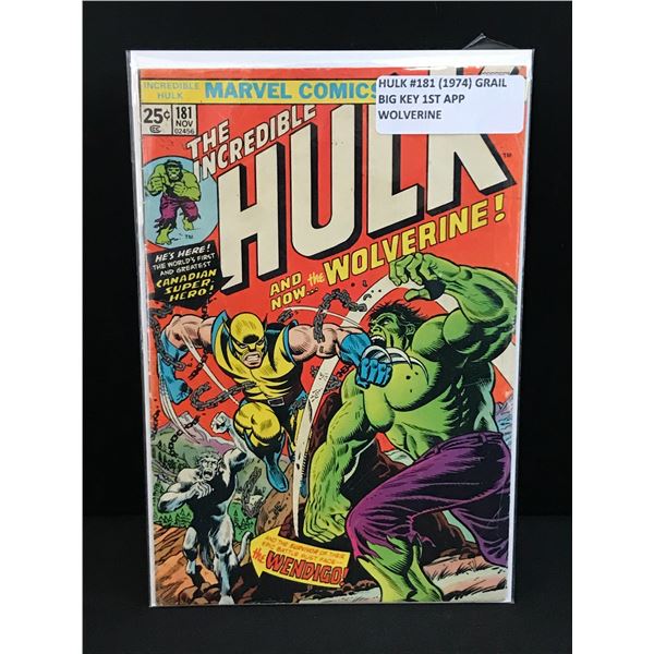 THE INCREDIBLE HULK #181 (1974) 1ST APP WOLVERINE - MARVEL COMICS