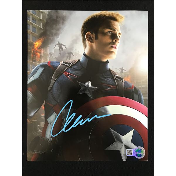 CHRIS EVANS SIGNED CAPTAIN AMERICA 8X10 - WWOC COA