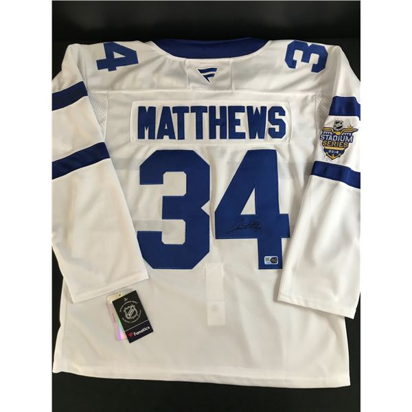 AUSTON MATTHEWS SIGNED TORONTO MAPLE LEAFS CUSTOM JERSEY - ELITE COA