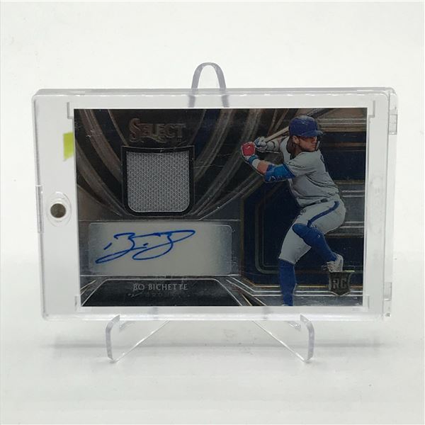2020 PANINI SELECT BASEBALL BO BICHETTE SIGNED PATCH ROOKIE TRADING CARD 032/209