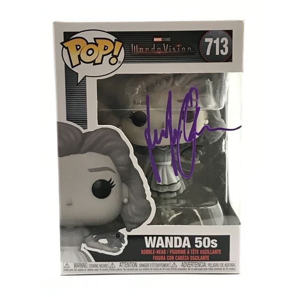 ELIZABETH OLSEN SIGNED WANDA FUNKO POP - KB COA