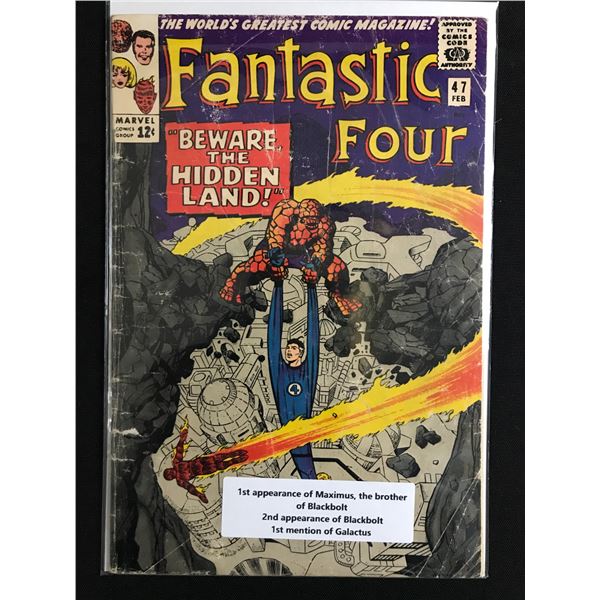 THE FANTASTIC FOUR #47 1ST MENTION OF GALACTUS - MARVEL COMICS