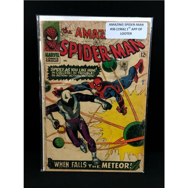 THE AMAZING SPIDERMAN #36 (1966) 1ST APP OF LOOTER - MARVEL COMICS