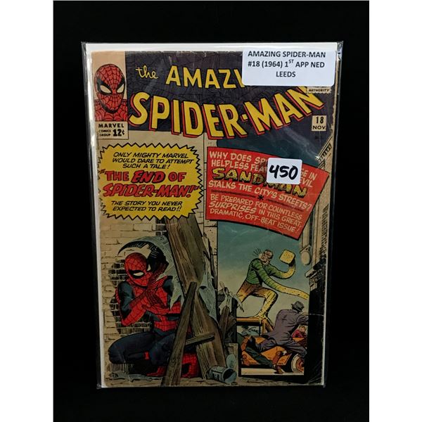 THE AMAZING SPIDERMAN #18 (1964) 1ST APP NED LEEDS - MARVEL COMICS