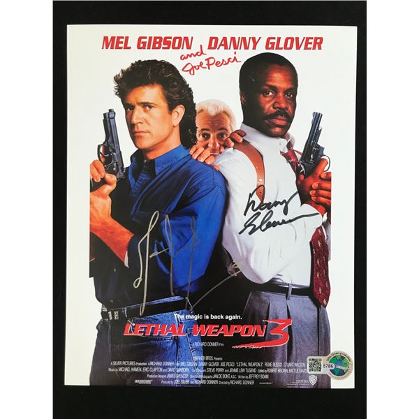 MEL GIBSON AND DANNY GLOVER DUAL SIGNED LETHAL WEAPON 8X10 - WWOC COA