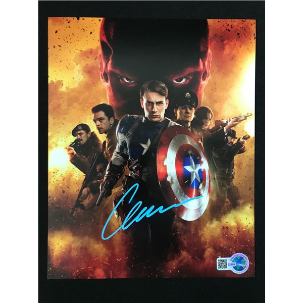 CHRIS EVANS SIGNED CAPTAIN AMERICA 8X10 - WWOC COA