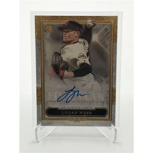 2020 TOPPS CERTIFIED AUTOGRAPH ISSUE LOGAN WEBB SIGNED ROOKIE TRADING CARD
