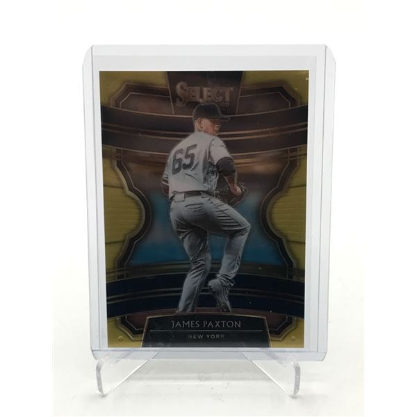 2020 PANINI SELECT BASEBALL JAMES PAXTON GOLD PRIZM TRADING CARD 10/10