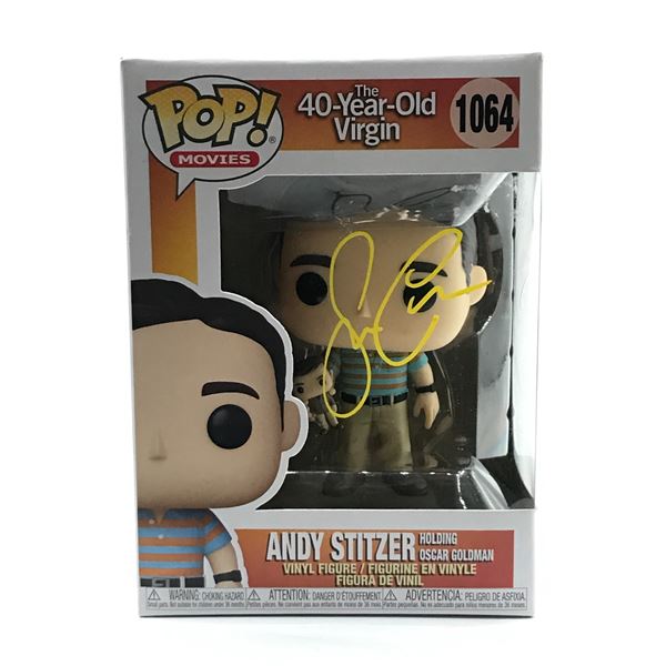 STEVE CARELL SIGNED ANDY 40 YEAR OLD VIRGIN FUNKO POP - HOLLYWOOD COA