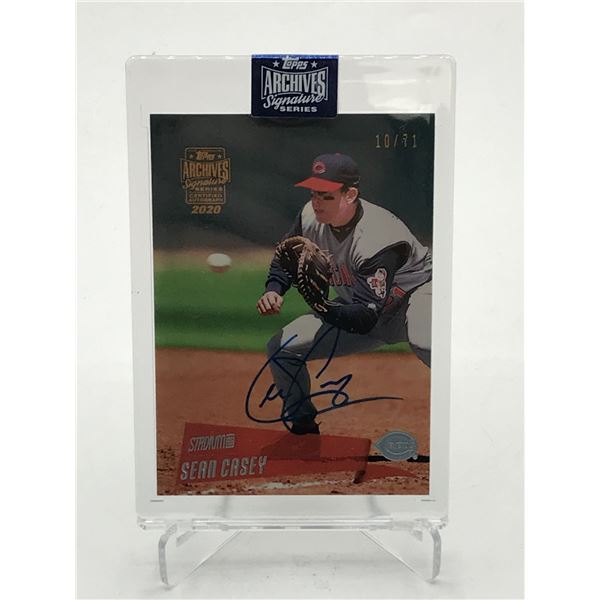 TOPPS ARCHIVE SIGNATURE SERIES SEAN CASEY SIGNED TRADING CARD 10/71
