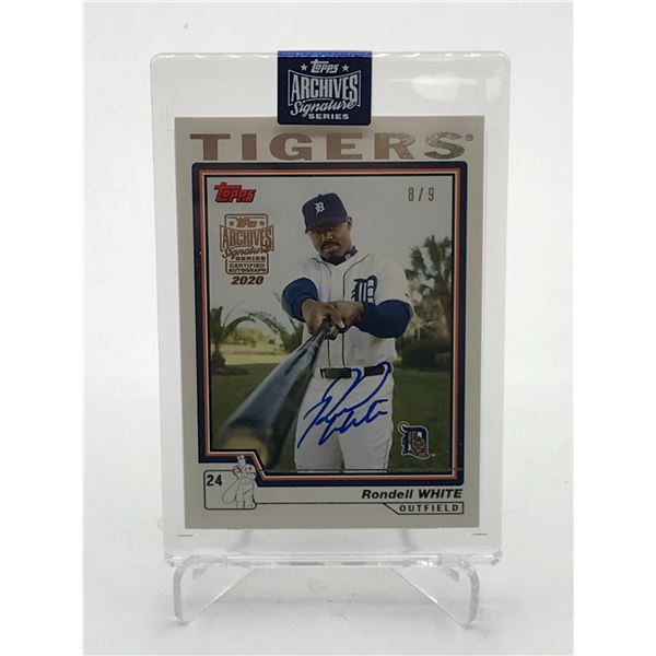 2020 TOPPS ARCHIVE SIGNATURE SERIES RONDELL WHITE SIGNED TRADING CARD  8/9