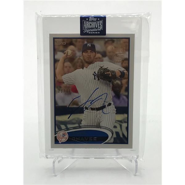 2020 TOPPS ARCHIVE SIGNATURE SERIES ERIC CHAVEZ SIGNED TRADING CARD 29/96