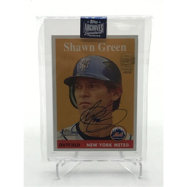 TOPPS ARCHIVE SIGNATURE SERIES SHAWN GREEN SIGNED TRADING CARD 03/14