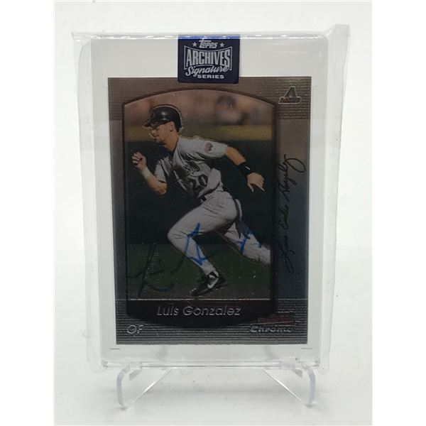 TOPPS ARCHIVE SIGNATURE SERIES LUIS GONZALES SIGNED TRADING CARD