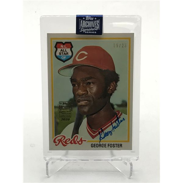 TOPPS ARCHIVE SIGNATURE SERIES GEORGE FOSTER SIGNED TRADING CARD 9/23
