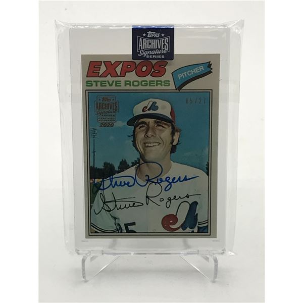 2020 TOPPS ARCHIVE SIGNATURE SERIES STEVE ROGERS SIGNED TRADING CARD 05/27