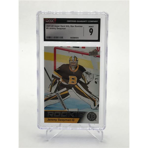 2021-22 UPPER DECK NHL STAR ROOKIES JEREMY SWAYMAN - CGCG GRADE 9