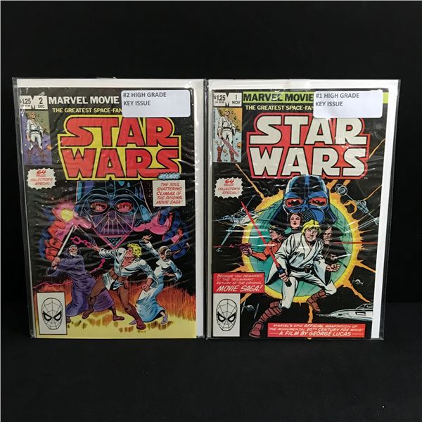 LOT OF 2 STAR WARS COMICS #1 - #2 - MARVEL COMICS