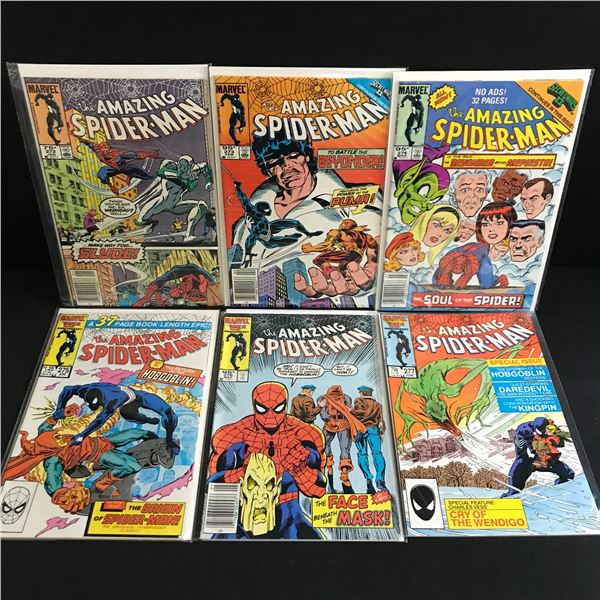 LOT OF 6 AMAZING SPIDERMAN COMICS - MARVEL COMICS