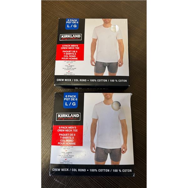 Brand New Kirkland Signature Men’s 12-Pack White Crew-Neck T-Shirts – Size Large