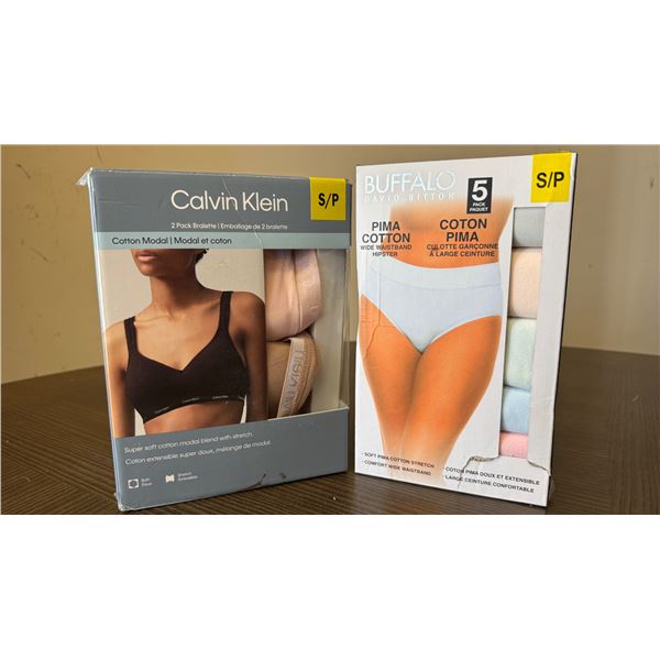Brand New Calvin Klein & Buffalo Women’s Bralette and Underwear Lot – Size Small