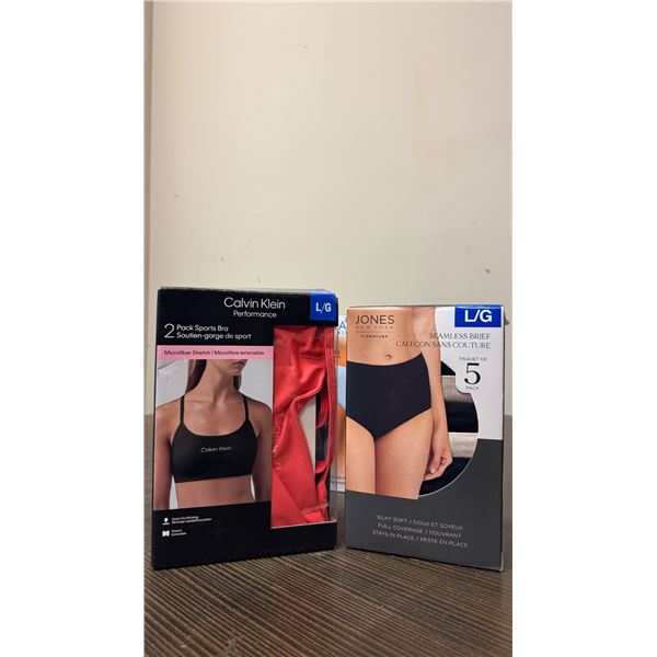 Brand New - Calvin Klein Sports Bra & JONES Seamless Briefs