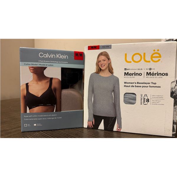 Brand New - Brand New Calvin Klein Bralettes & Lolë Merino Baselayer Top – Size M M
